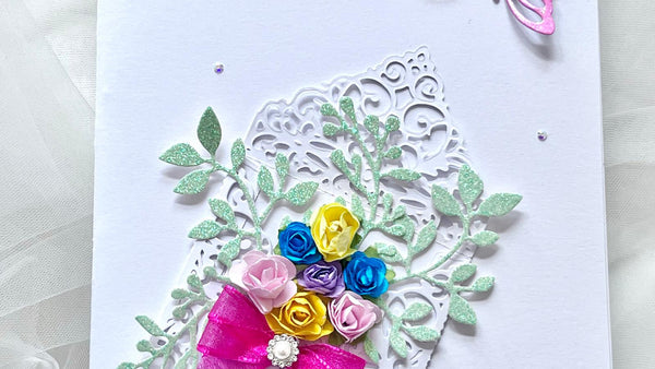 Luxury Handmade Personalised Floral Birthday Flower Card C1109
