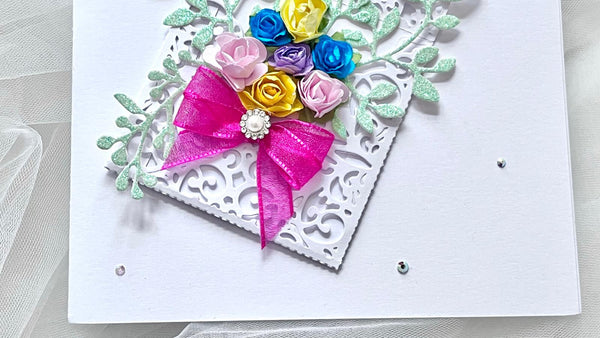 Luxury Handmade Personalised Floral Birthday Flower Card C1109