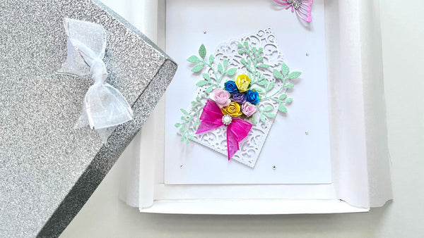 Luxury Handmade Personalised Floral Birthday Flower Card C1109