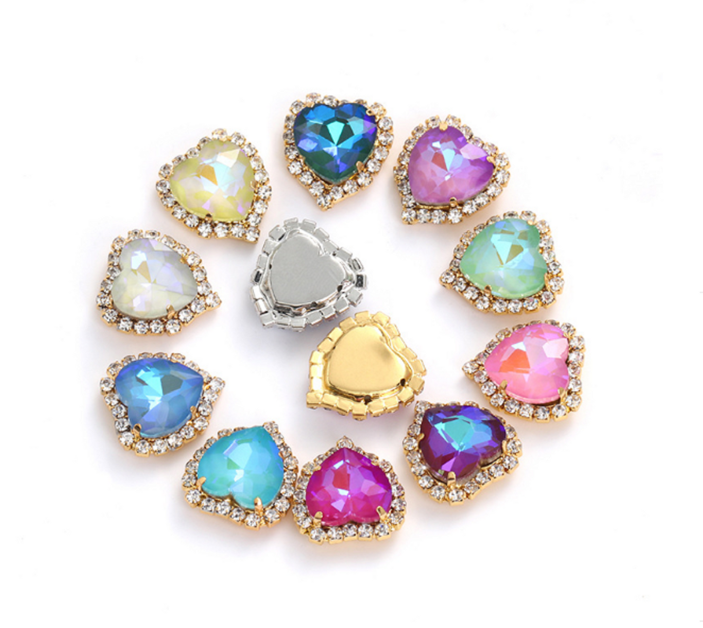 S17S (Moca)  10 pcs / 12mm / Silver Base Neon Pendant