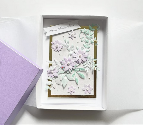 Luxury Handmade 3D Flower Birthday Card  C436