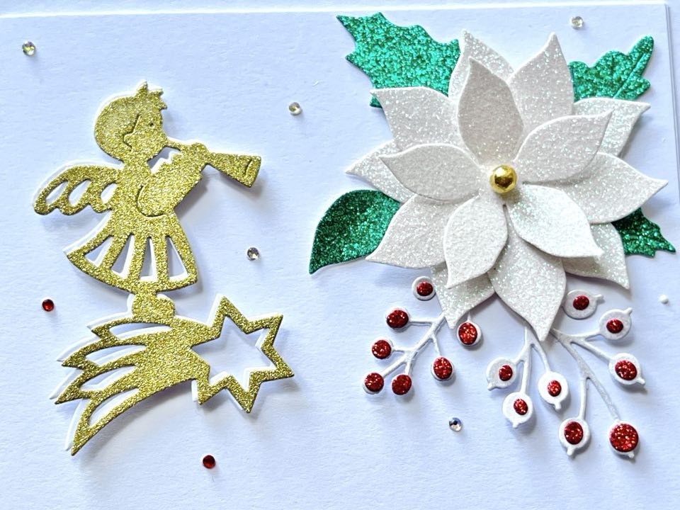 Luxury Handmade Personalised Christmas Card with Envelope, Christmas Card for Mum, Wife, Sister, Daughter, Auntie C500