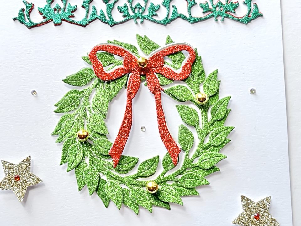 Luxury Handmade Personalised Christmas Card with Envelope, Christmas Card for Mum, Wife, Sister, Daughter, Auntie C501