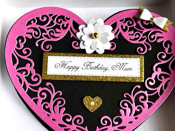 Luxury Handmade Personalised Birthday Card, 3D Handmade Card Easel Card C502