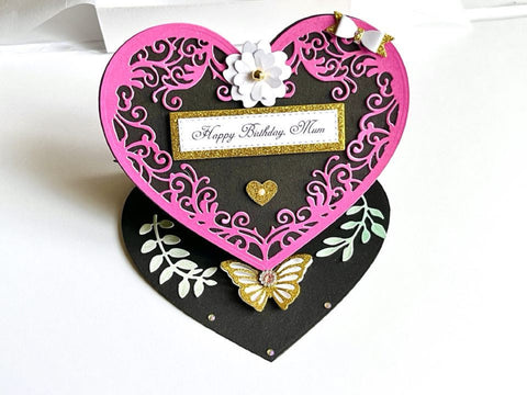 Luxury Handmade Personalised Birthday Card, 3D Handmade Card Easel Card C502