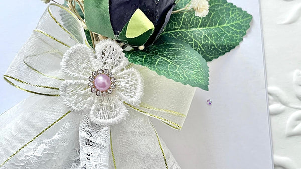 Luxury Handmade Personalised Dried Flower Birthday Card with Box C502