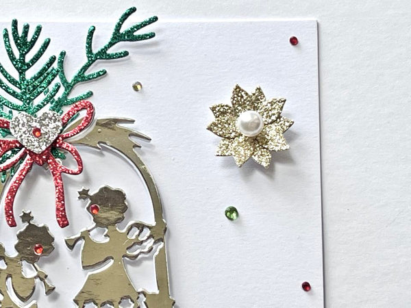 Luxury Handmade Personalised Christmas Card with Envelope, Christmas Card for Mum, Wife, Sister, Daughter, Auntie C503