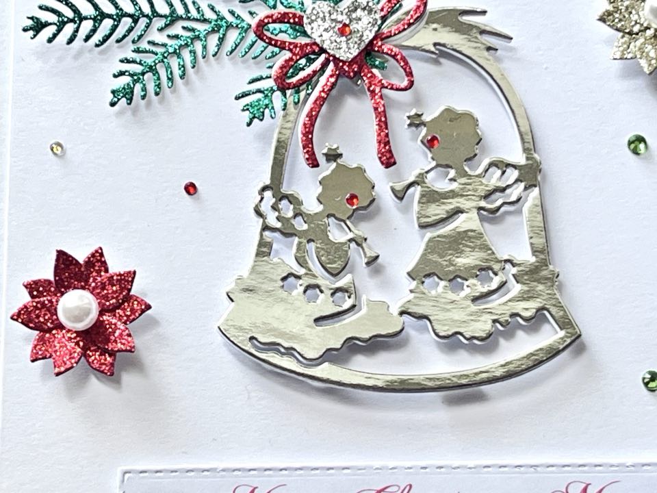 Luxury Handmade Personalised Christmas Card with Envelope, Christmas Card for Mum, Wife, Sister, Daughter, Auntie C503