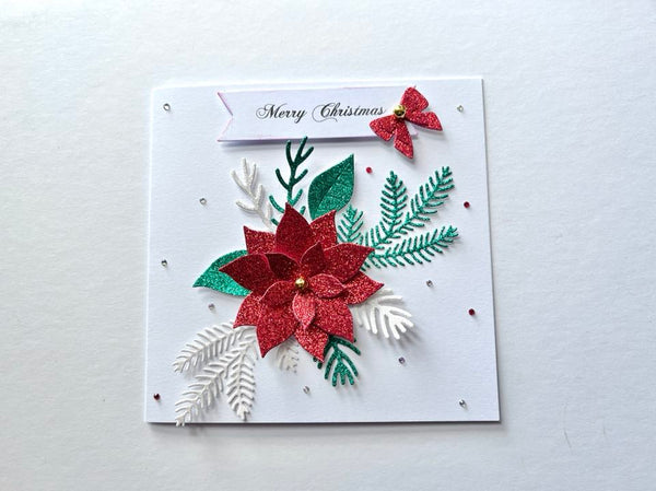 Luxury Handmade Personalised Christmas Card with Envelope, Christmas Card for Mum, Wife, Sister, Daughter, Auntie C504