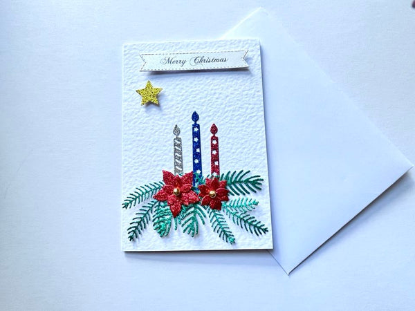 Luxury Handmade Personalised Christmas Card with Envelope, Christmas Card for Mum, Wife, Sister, Daughter, Auntie C506