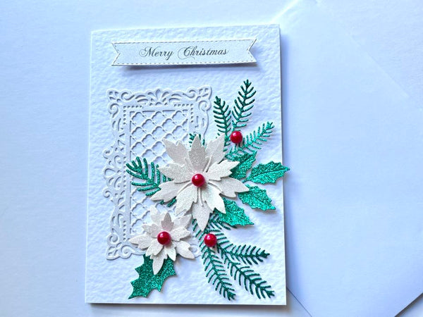 Luxury Handmade Personalised Christmas Card with Envelope, Christmas Card for Mum, Wife, Sister, Daughter, Auntie C507