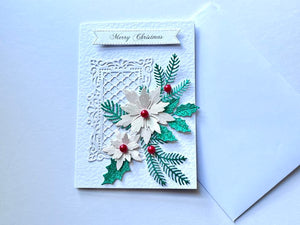 Luxury Handmade Personalised Christmas Card with Envelope, Christmas Card for Mum, Wife, Sister, Daughter, Auntie C507