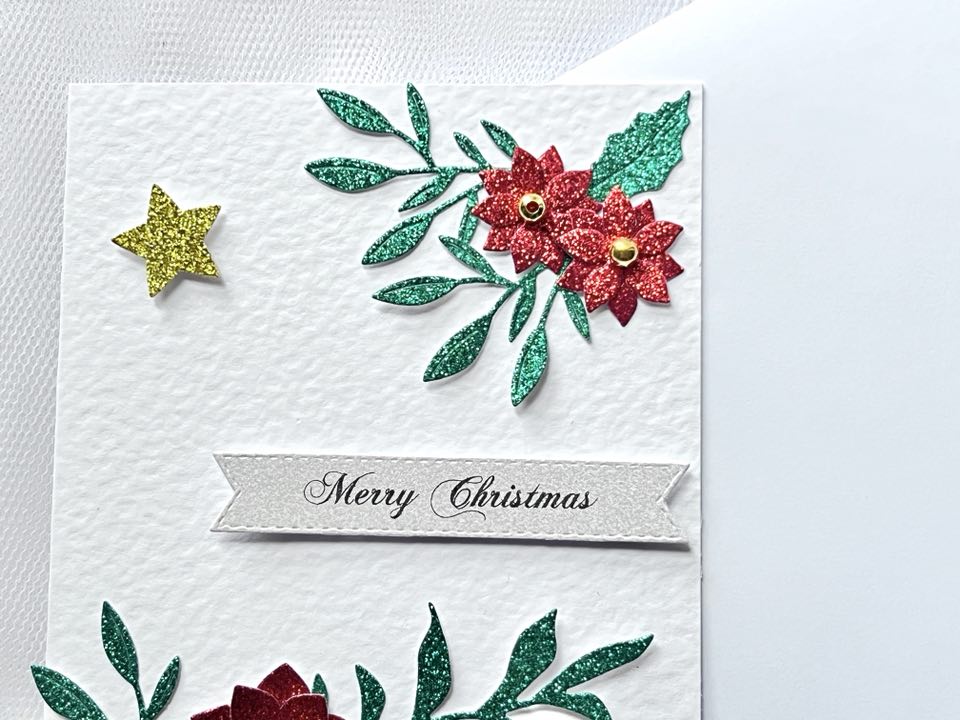 Luxury Handmade Personalised Christmas Card with Envelope, Christmas Card for Mum, Wife, Sister, Daughter, Auntie C508
