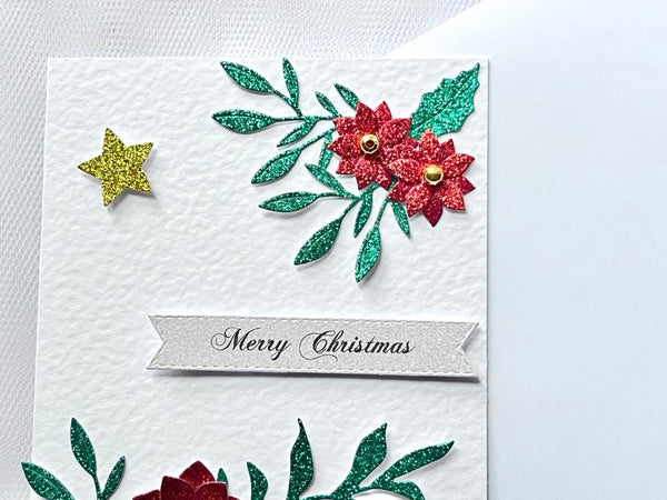 Luxury Handmade Personalised Christmas Card with Envelope, Christmas Card for Mum, Wife, Sister, Daughter, Auntie C508