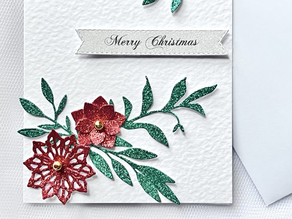 Luxury Handmade Personalised Christmas Card with Envelope, Christmas Card for Mum, Wife, Sister, Daughter, Auntie C508