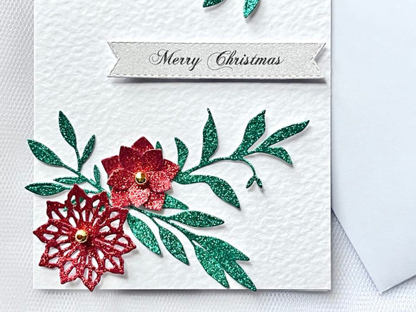 Luxury Handmade Personalised Christmas Card with Envelope, Christmas Card for Mum, Wife, Sister, Daughter, Auntie C508