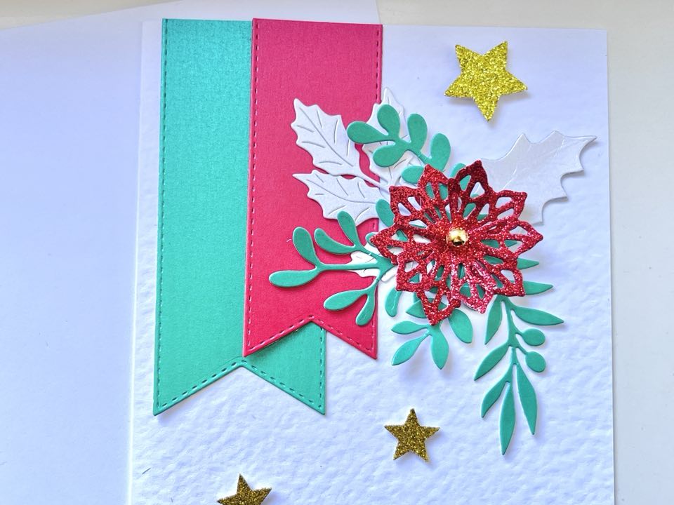 Luxury Handmade Personalised Christmas Card with Envelope, Christmas Card for Mum, Wife, Sister, Daughter, Auntie C509