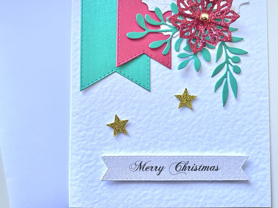 Luxury Handmade Personalised Christmas Card with Envelope, Christmas Card for Mum, Wife, Sister, Daughter, Auntie C509