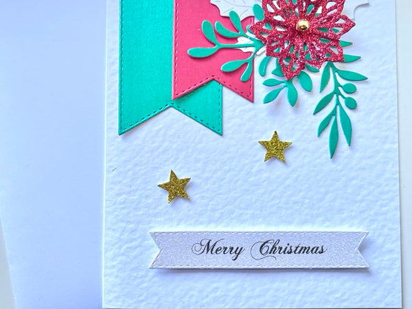 Luxury Handmade Personalised Christmas Card with Envelope, Christmas Card for Mum, Wife, Sister, Daughter, Auntie C509