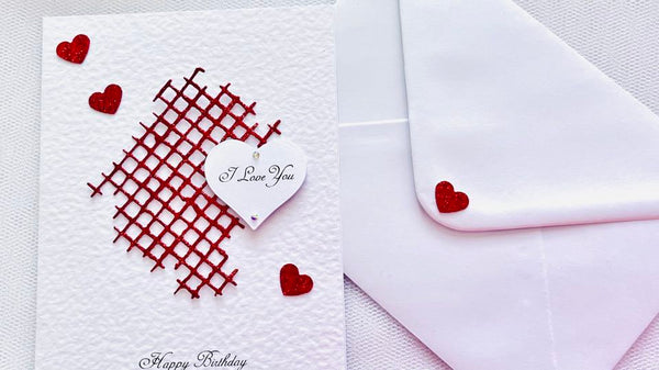 Luxury Handmade Personalised Velentines Day Card with Envelope, Greeting Card C509
