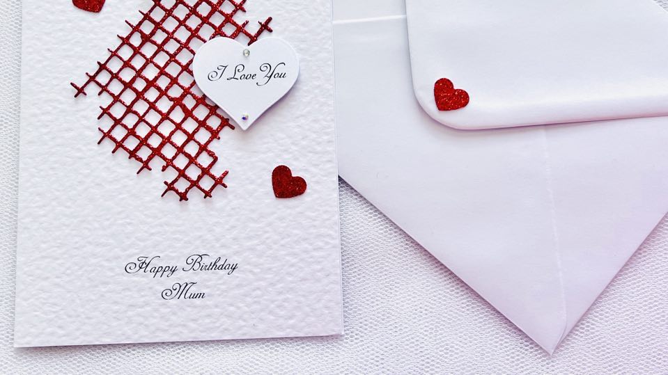 Luxury Handmade Personalised Velentines Day Card with Envelope, Greeting Card C509