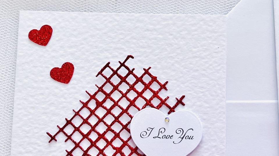 Luxury Handmade Personalised Velentines Day Card with Envelope, Greeting Card C509