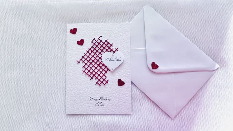 Luxury Handmade Personalised Velentines Day Card with Envelope, Greeting Card C509