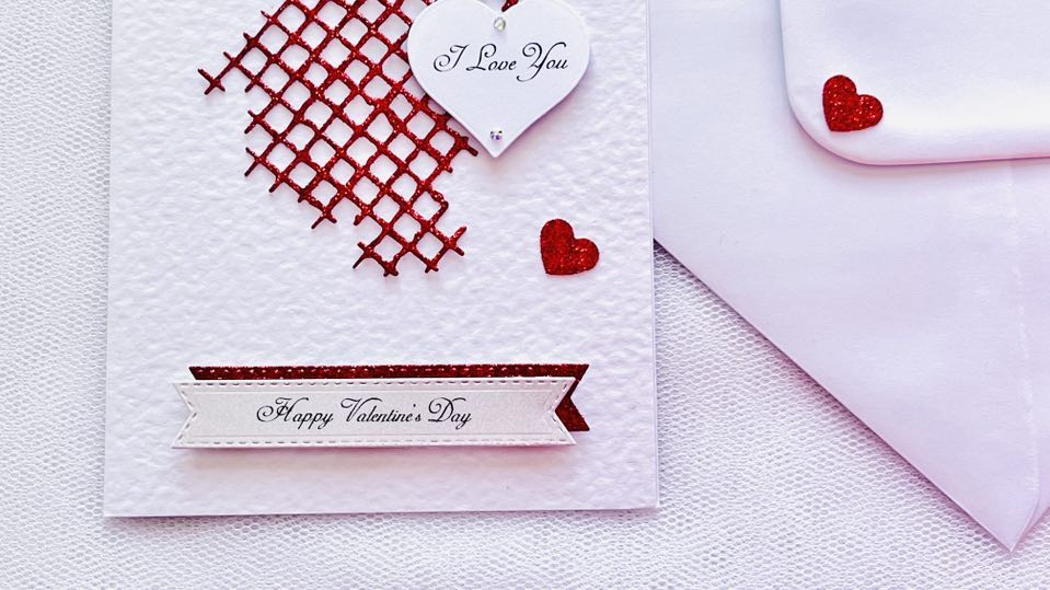 Luxury Handmade Personalised Velentines Day Card with Envelope, Greeting Card C509