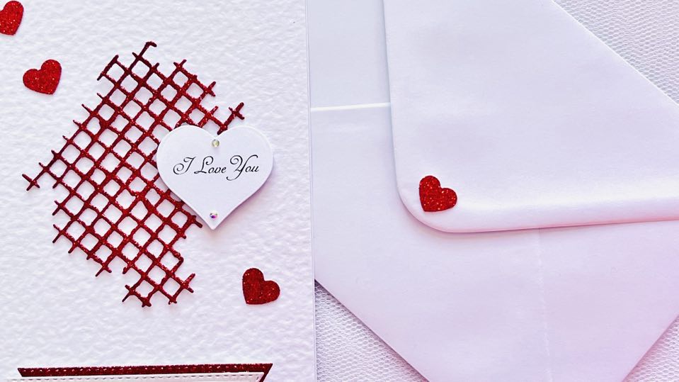 Luxury Handmade Personalised Velentines Day Card with Envelope, Greeting Card C509