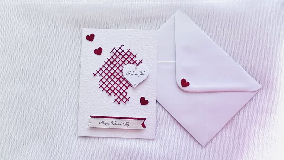 Luxury Handmade Personalised Velentines Day Card with Envelope, Greeting Card C509