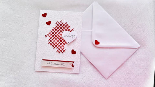 Luxury Handmade Personalised Velentines Day Card with Envelope, Greeting Card C509