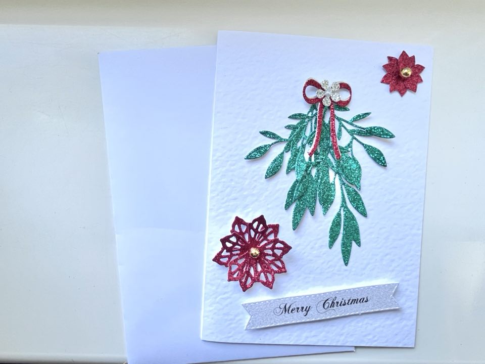 Luxury Handmade Personalised Christmas Card with Envelope, Christmas Card for Mum, Wife, Sister, Daughter, Auntie C510