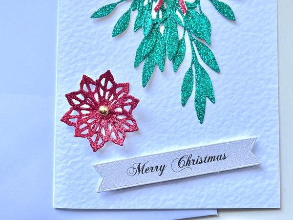 Luxury Handmade Personalised Christmas Card with Envelope, Christmas Card for Mum, Wife, Sister, Daughter, Auntie C510