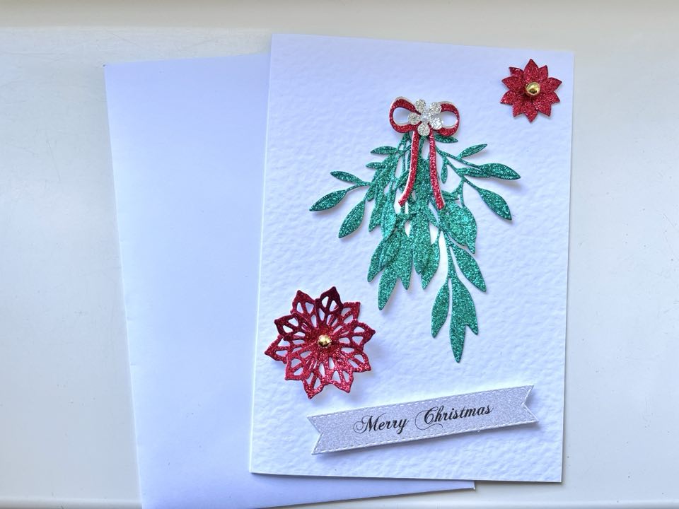 Luxury Handmade Personalised Christmas Card with Envelope, Christmas Card for Mum, Wife, Sister, Daughter, Auntie C510