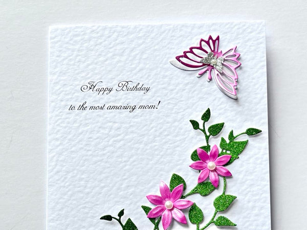 Luxury Personalised Handmade Birthday Card with Envelope C607