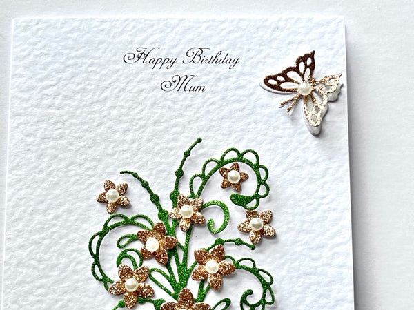 Luxury Personalised Handmade Birthday Card with Envelope C609