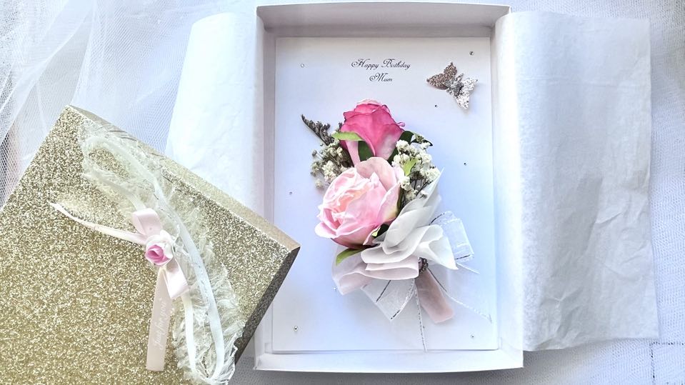 Luxury Handmade Personalised Flower Birthday Card  C620