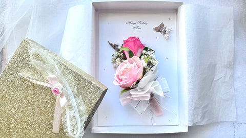 Luxury Handmade Personalised Dried Flower Birthday Card  C620