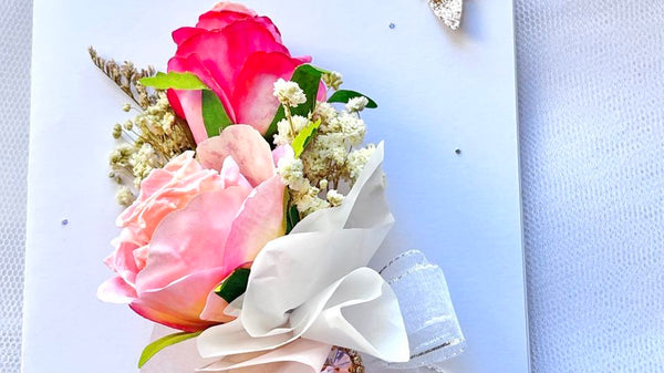 Luxury Handmade Personalised Dried Flower Birthday Card  C620