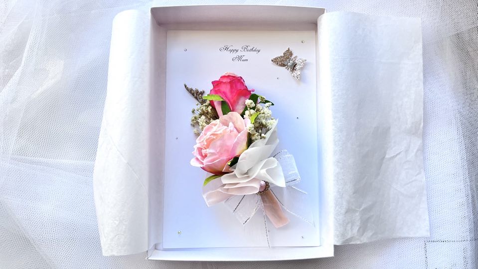 Luxury Handmade Personalised Flower Birthday Card  C620