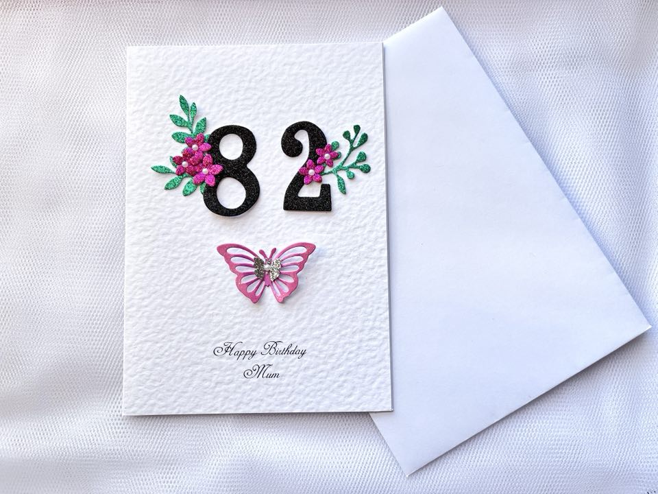 Luxury Personalised Handmade Age Birthday Card with Envelope C625