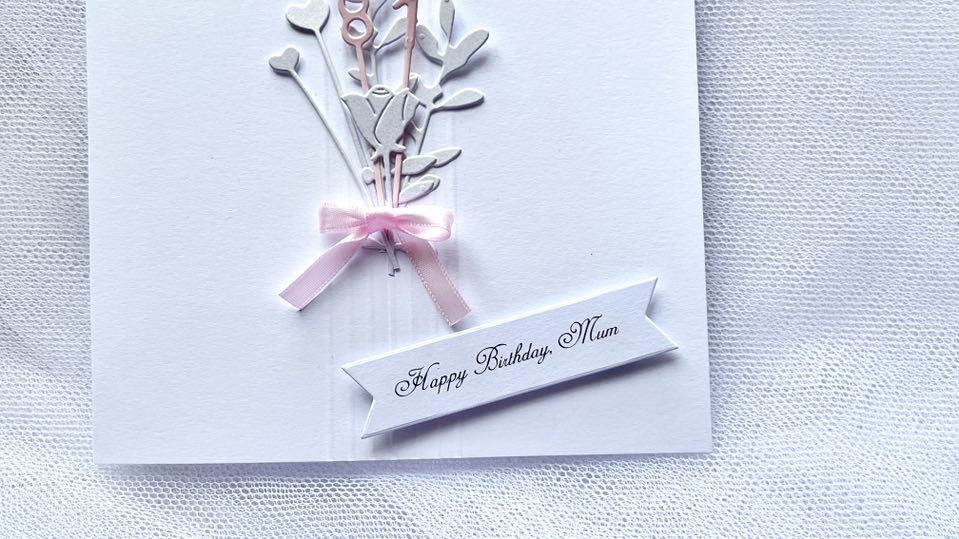 Luxury Handmade Flower Birthday Card with Envelope C626