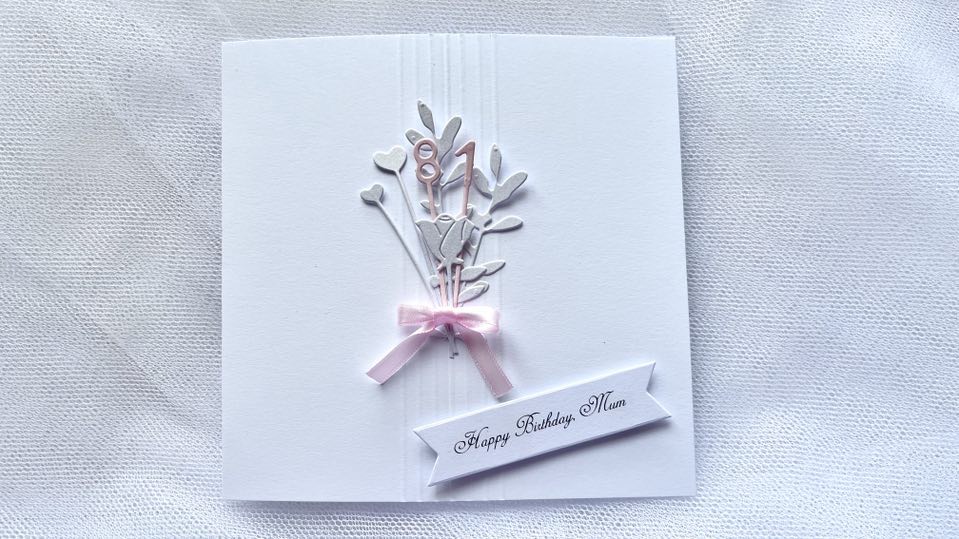 Luxury Handmade Flower Birthday Card with Envelope C626