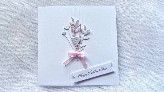 Luxury Handmade Flower Birthday Card with Envelope C626