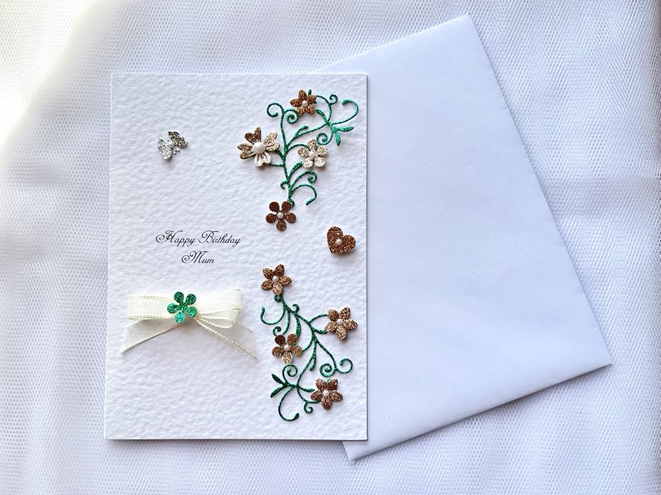 Luxury Personalised Handmade Age Birthday Card with Envelope C630