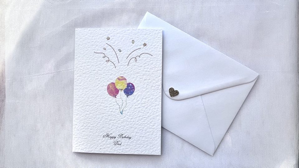 Handmade Personalised Balloon Birthday Card for Dad, Husband, Son  C631