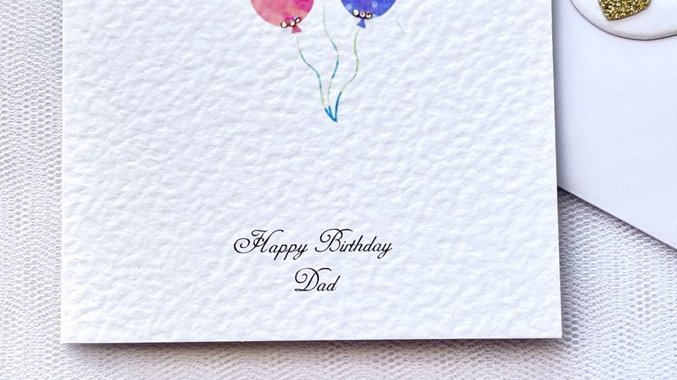 Handmade Personalised Balloon Birthday Card for Dad, Husband, Son  C631