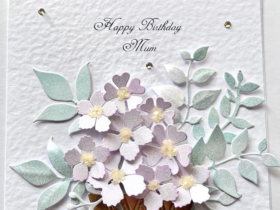 Luxury Handmade Personalised 3D Flower Birthday Card  C632