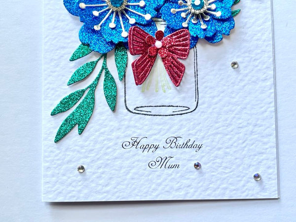 Luxury Handmade Personalised Birthday Card, Mum, Wife, Girlfriend, Sister C634