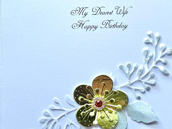 Luxury Personalised Handmade Birthday Card with Envelope C638